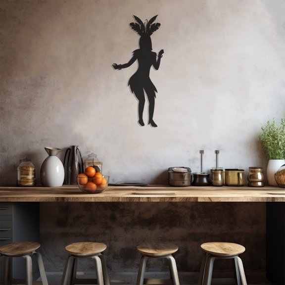 LaModaHome Exclusive Left Profile Dancing Woman Metal Wall Art – Durable & Artistic Metal Wall Art for Home and Office Decor, Perfect for Any Interior Design Aesthetic