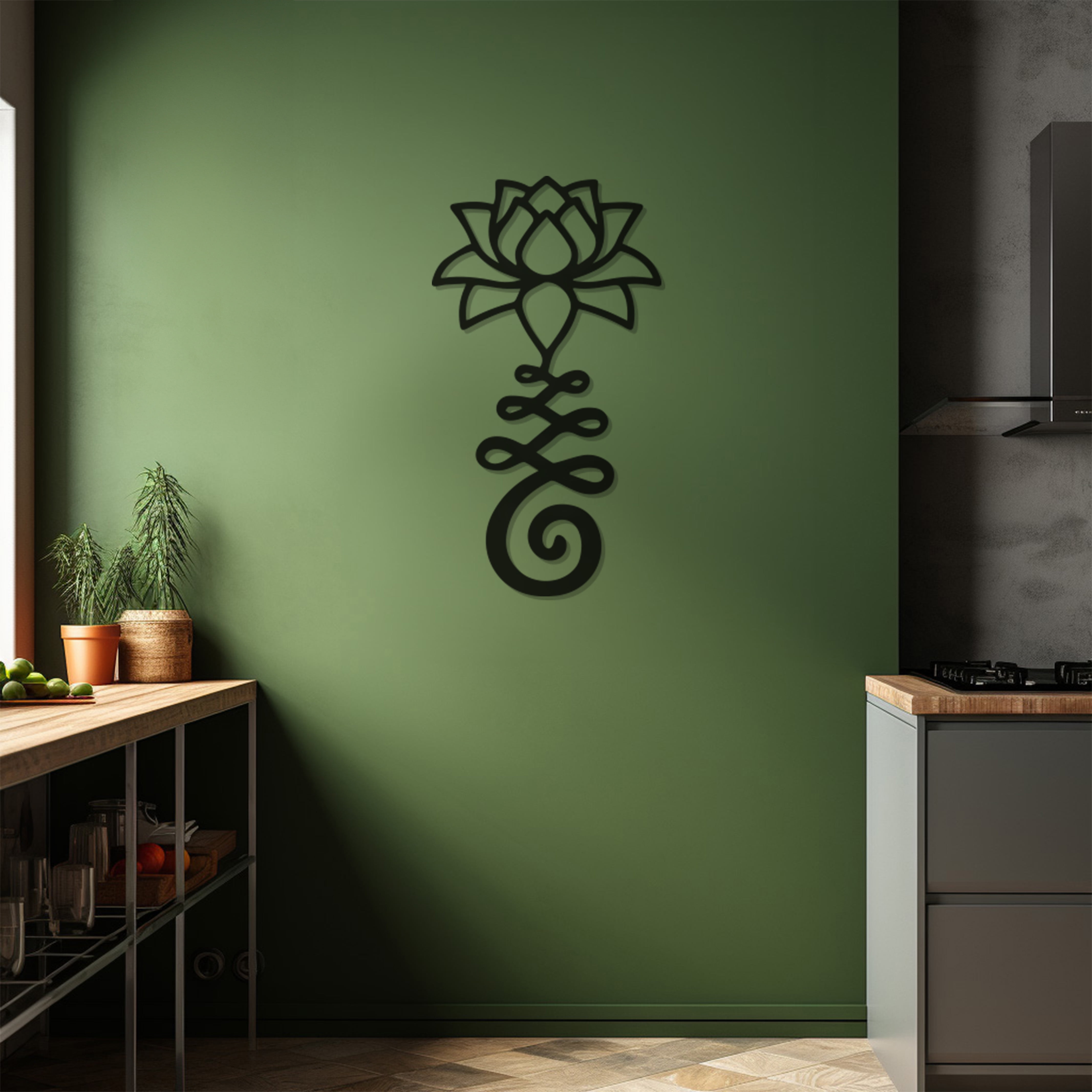 LaModaHome Exclusive Lotus Flower Metal Wall Decor Durable & Artistic