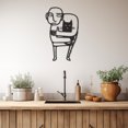 thumbnail image 1 of LaModaHome Exclusive Minimalist Boy And Cat Metal Wall Art – Durable & Artistic Metal Wall Art for Home and Office Decor, Perfect for Any Interior Design Aesthetic, 1 of 5