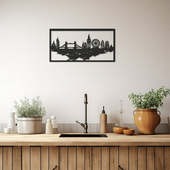 LaModaHome Exclusive Minimalist Landscape Painting Metal Wall Art – Durable & Artistic Metal Wall Art for Home and Office Decor, Perfect for Any Interior Design Aesthetic