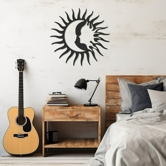 LaModaHome Exclusive Moon And Sun Metall Wall Art – Durable & Artistic Metal Wall Art for Home and Office Decor, Perfect for Any Interior Design Aesthetic