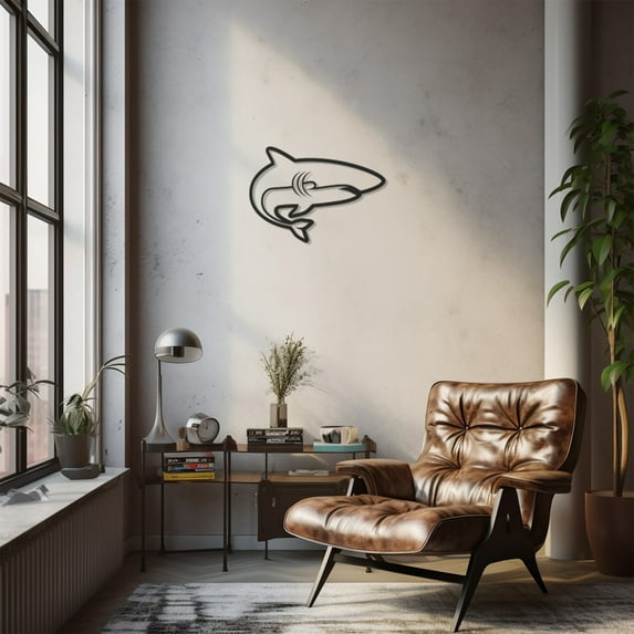 LaModaHome Exclusive Shark Metal Wall Art – Durable & Artistic Metal Wall Art for Home and Office Decor, Perfect for Any Interior Design Aesthetic