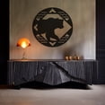 thumbnail image 1 of LaModaHome Exclusive Silhouette Of Bear In Circle Metal Wall Art Decor – Durable & Artistic Metal Wall Art for Home and Office Decor, Perfect for Any Interior Design Aesthetic, 1 of 5