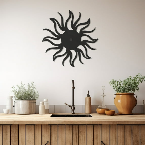 LaModaHome Exclusive Sun Flower Design Metal Wall Art – Durable & Artistic Metal Wall Art for Home and Office Decor, Perfect for Any Interior Design Aesthetic