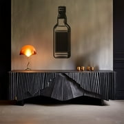 LaModaHome Exclusive Whiskey Bottle Metal Wall Art – Durable & Artistic Metal Wall Art for Home and Office Decor, Perfect for Any Interior Design Aesthetic