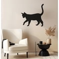 thumbnail image 1 of LaModaHome Feline Silhouette Metal Wall Art for Living Room, Office - Chic Indoor Decor, Minimalist Black Cat Cutout, Modern Home Accent, Metal DecorHome Decoration Gift -39.4"x39.4"/100x100cm, 1 of 5