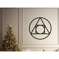thumbnail image 1 of LaModaHome Geometric Harmony Metal Wall Art for Study, Entryway - Chic Minimalist Decor, Abstract Design, Modern Home Accent, Peaceful SymbolHome Decoration Gift -7.9"x7.9"/20x20cm, 1 of 5