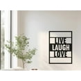 thumbnail image 1 of LaModaHome Live Laugh Love, Metal Wall Art for Cozy Home Decor, Inspirational Square Wall Sign - Modern Family Room, Positive LivingHome Decoration Gift -23.6"x33.1"/60x84cm, 1 of 5