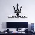 thumbnail image 1 of LaModaHome Maserati Metal Car Emblem, 1 of 5