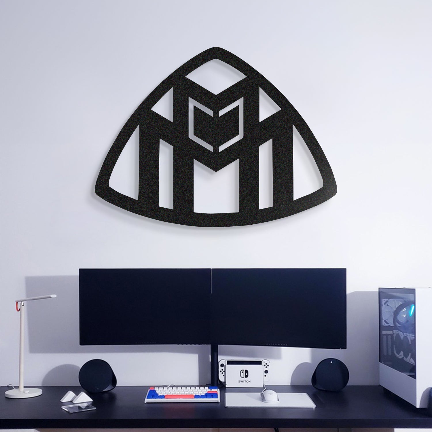 BLVD Laser-Engraved Maybach Logo License Plate Frame – Black Stainless Steel