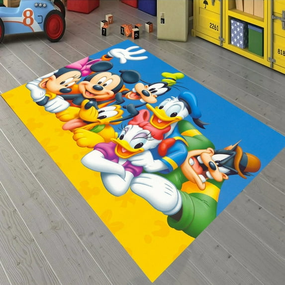 LaModaHome Non-Slip Rug Beloved Cartoon Characters Rug Washable Mat Child Stain Resistant Living Room Kitchen Carpet - Size: 3,3X5,9ft(100X180cm)