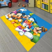 LaModaHome Non-Slip Rug Beloved Cartoon Characters Rug Washable Mat Child Stain Resistant Living Room Kitchen Carpet - Size: 3X2ft(90X60cm)