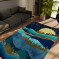 thumbnail image 1 of LaModaHome Non-Slip Rug Blue Night Sky Rug Washable Mat Child Stain Resistant Living Room Kitchen Carpet - Size: 5,3X3,9ft(160X120cm), 1 of 5