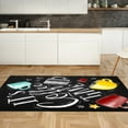 thumbnail image 1 of LaModaHome Non-Slip Rug Coffee Cup Pattern Rug: Modern Abstract Design Washable Mat Child Stain Resistant Living Room Kitchen Carpet - Size: 3,9X3,3ft(120X100cm), 1 of 5