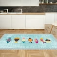 thumbnail image 1 of LaModaHome Non-Slip Rug Fish-Designed Kitchen Laundry Rug Washable Mat Child Stain Resistant Living Room Kitchen Carpet - Size: 3,9X3,3ft(120X100cm), 1 of 5
