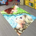 thumbnail image 1 of LaModaHome Non-Slip Rug Inspired Elsa & Anna Area Rug Washable Mat Child Stain Resistant Living Room Kitchen Carpet - Size: 4,6X6,6ft(140X200cm), 1 of 5