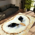 thumbnail image 1 of LaModaHome Non-Slip Rug Owl Carpet: Custom Personalized Owl Design Area Rug Washable Mat Child Stain Resistant Living Room Kitchen Carpet - Size: 4,6X6,6ft(140X200cm), 1 of 5