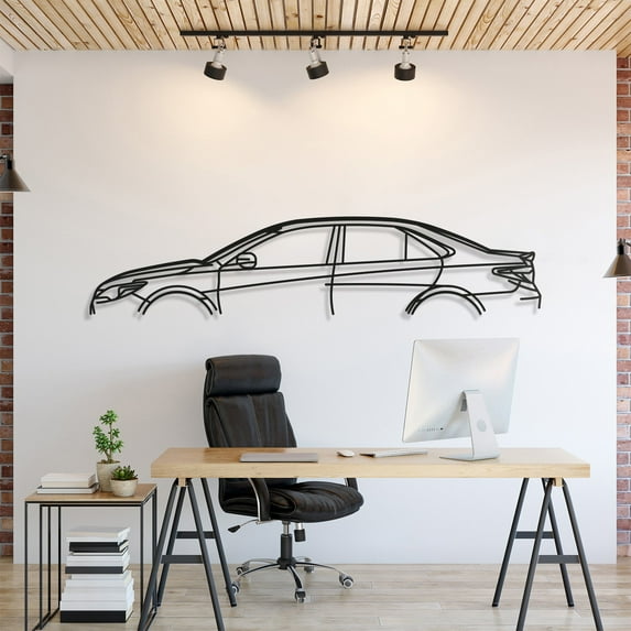LaModaHome Toyota Camry 2017 Metal Silhouette Wall Art