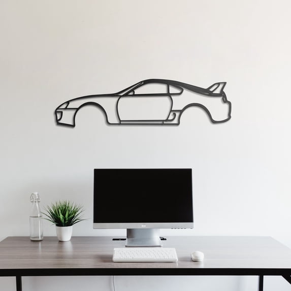 LaModaHome Toyota Supra MK4 Metal Silhouette Wall Art
