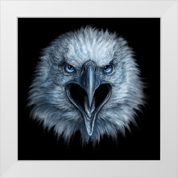 LaMontagne, Patrick 12x12 White Modern Wood Framed Museum Art Print Titled - Eagle Face