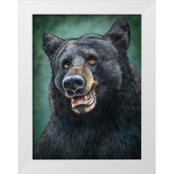 LaMontagne, Patrick 12x14 White Modern Wood Framed Museum Art Print Titled - Black Bear Totem