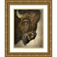 thumbnail image 1 of LaMontagne, Patrick 19x24 Gold Ornate Wood Framed with Double Matting Museum Art Print Titled - Bison Totem, 1 of 4