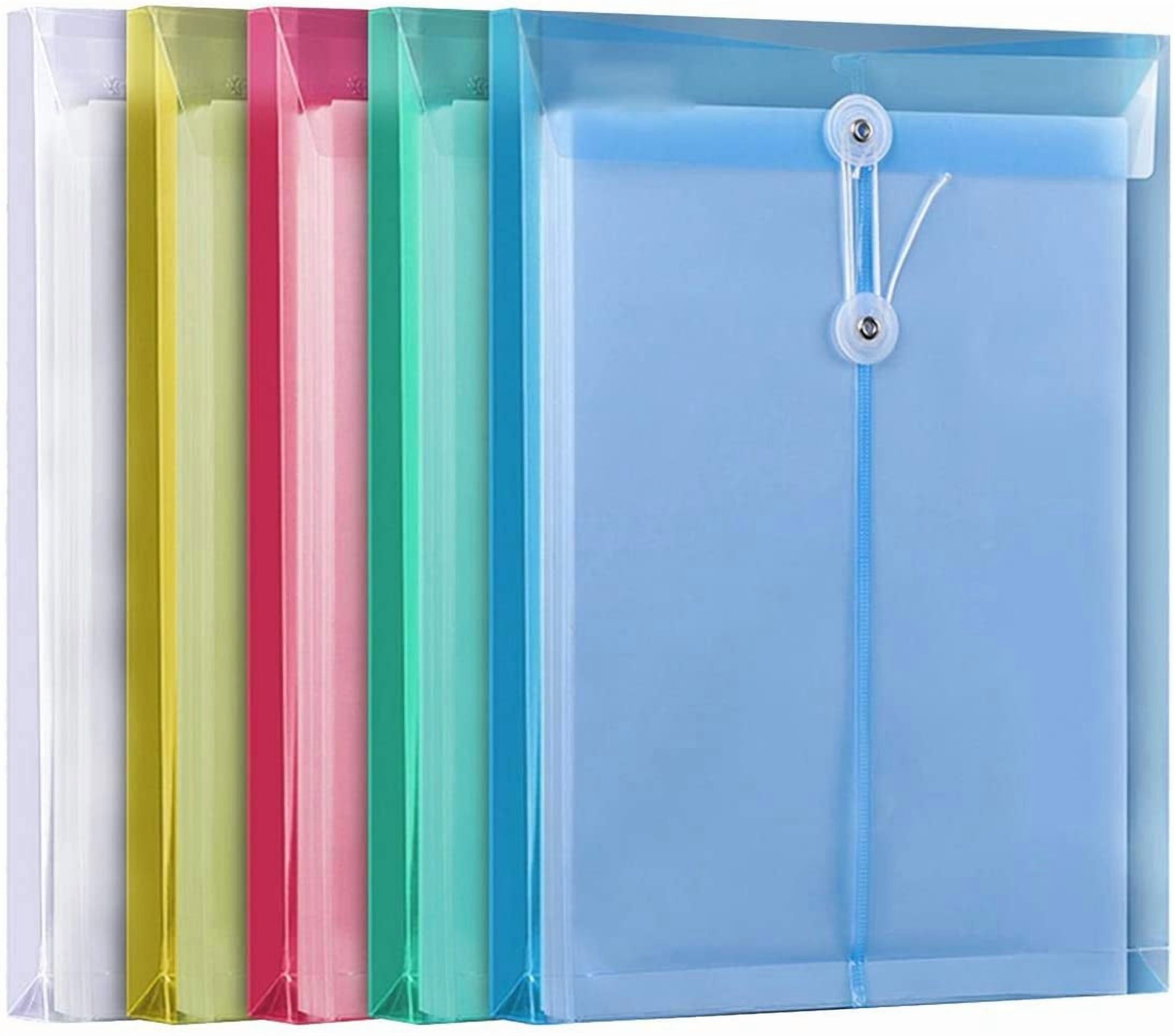 Resuable Envelope LaOficina 5 Pack Poly Envelopes with String Button Closure, Letter Size ...