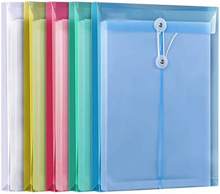 LaOficina Poly Clear Envelopes with Button String Snap Closure 1