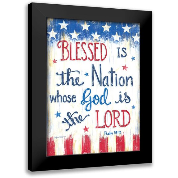 LaPoint, Annie 11x14 Black Modern Framed Museum Art Print Titled - Blessed is the Nation