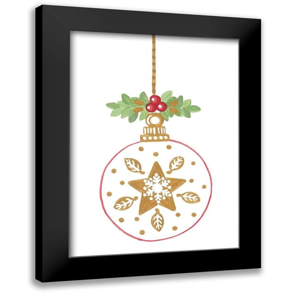 LaPoint, Annie 11x14 Black Modern Framed Museum Art Print Titled - Its Christmas Peace Ornament
