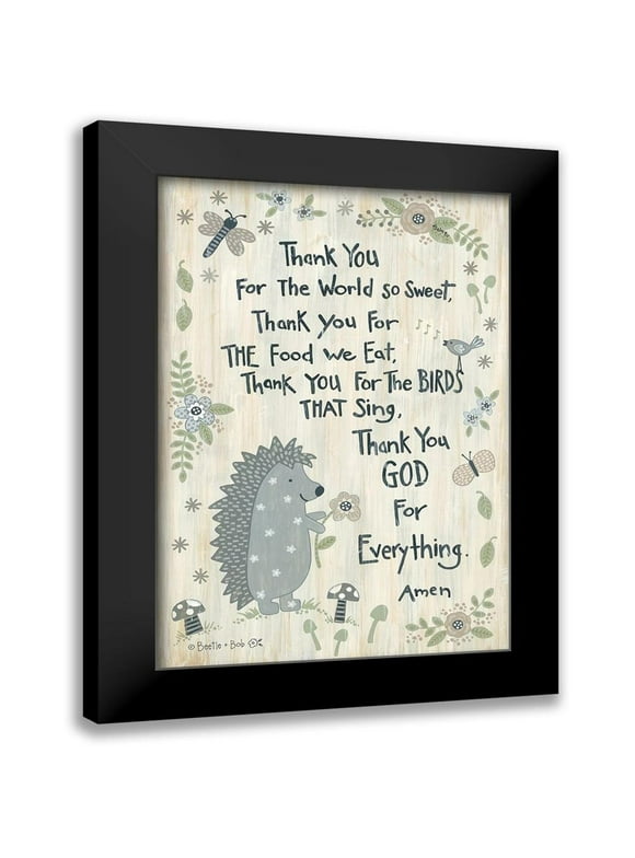 LaPoint, Annie 11x14 Black Modern Framed Museum Art Print Titled - Thank You God
