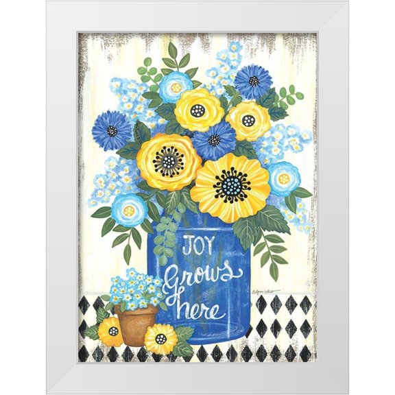 LaPoint, Annie 11x14 White Modern Wood Framed Museum Art Print Titled - Joy Grows Here