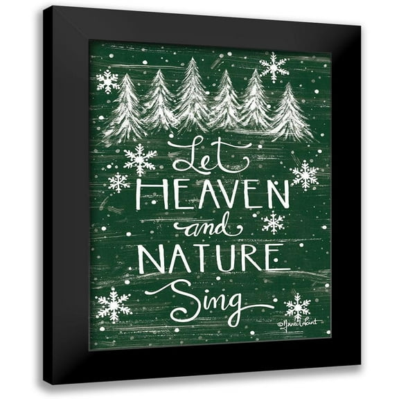 LaPoint, Annie 12x14 Black Modern Framed Museum Art Print Titled - Let Heaven and Nature Sing