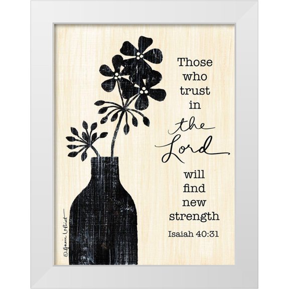 LaPoint, Annie 12x14 White Modern Wood Framed Museum Art Print Titled - I Trust Him