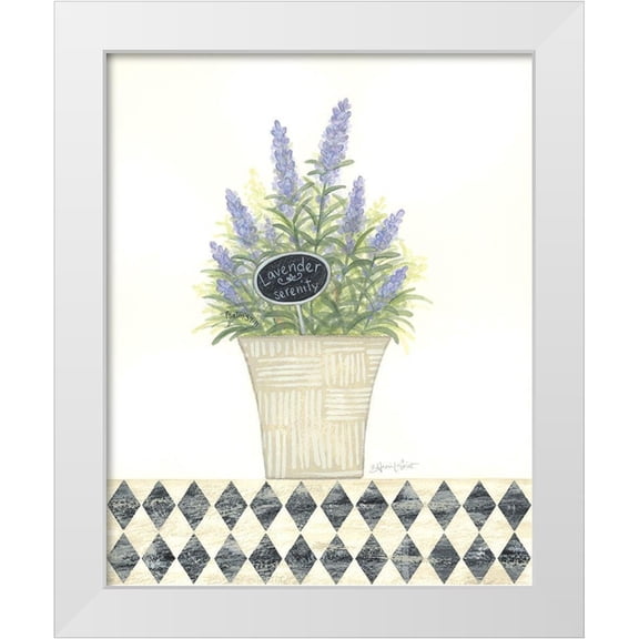 LaPoint, Annie 12x14 White Modern Wood Framed Museum Art Print Titled - Lavender Serenity