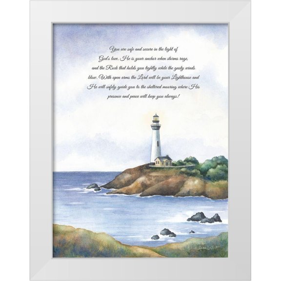 LaPoint, Annie 12x14 White Modern Wood Framed Museum Art Print Titled - The Light of Gods Love