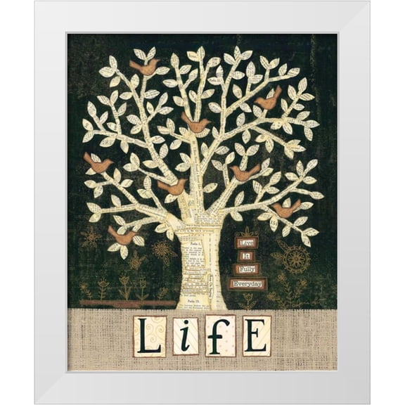 LaPoint, Annie 12x14 White Modern Wood Framed Museum Art Print Titled - Tree of Life