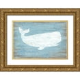 thumbnail image 1 of LaPoint, Annie 14x11 Gold Ornate Wood Framed with Double Matting Museum Art Print Titled - Ocean Whale, 1 of 4