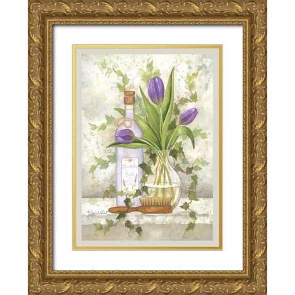 LaPoint, Annie 14x18 Gold Ornate Wood Framed with Double Matting Museum Art Print Titled - Lavender Body Oil