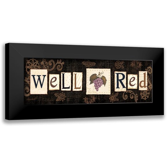 LaPoint, Annie 14x7 Black Modern Framed Museum Art Print Titled - Well Red