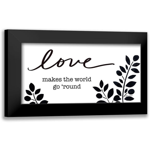 LaPoint, Annie 14x9 Black Modern Framed Museum Art Print Titled - Love Makes the World Go Round