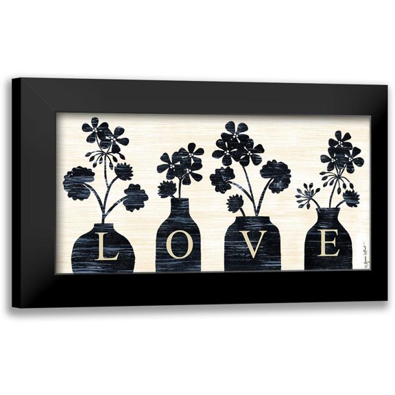 LaPoint, Annie 14x9 Black Modern Framed Museum Art Print Titled - Love