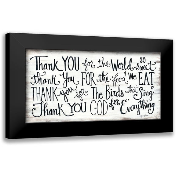 LaPoint, Annie 14x9 Black Modern Framed Museum Art Print Titled - Thank You Lord