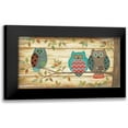 thumbnail image 1 of LaPoint, Annie 14x9 Black Modern Framed Museum Art Print Titled - Three Wise Owls, 1 of 5