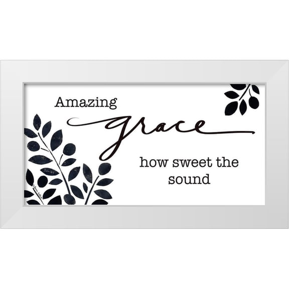 LaPoint, Annie 14x9 White Modern Wood Framed Museum Art Print Titled - Amazing Grace