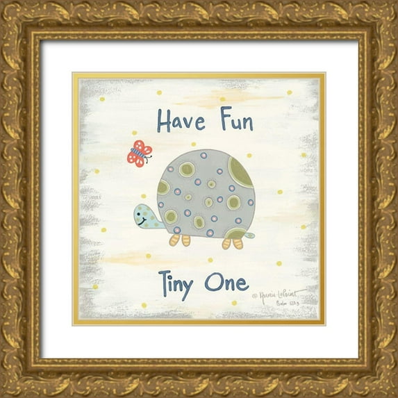 LaPoint, Annie 15x15 Gold Ornate Wood Framed with Double Matting Museum Art Print Titled - Beetle and Bob Have Fun Tiny One