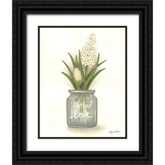 LaPoint, Annie 15x18 Black Ornate Wood Framed with Double Matting Museum Art Print Titled - Gather Love Hyacinth