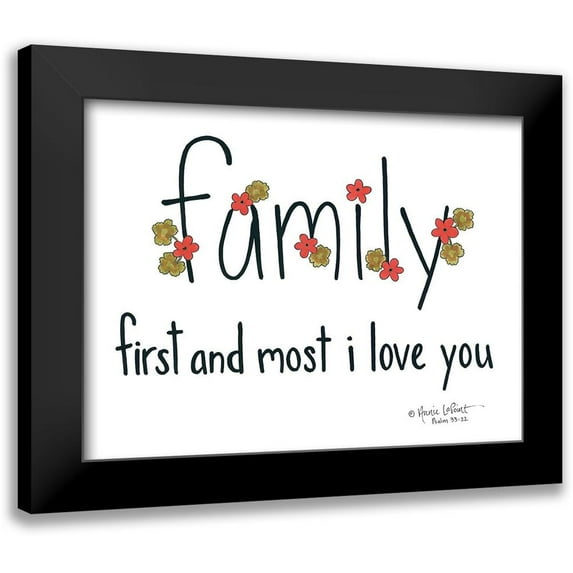 LaPoint, Annie 18x15 Black Modern Framed Museum Art Print Titled - Family First and Most