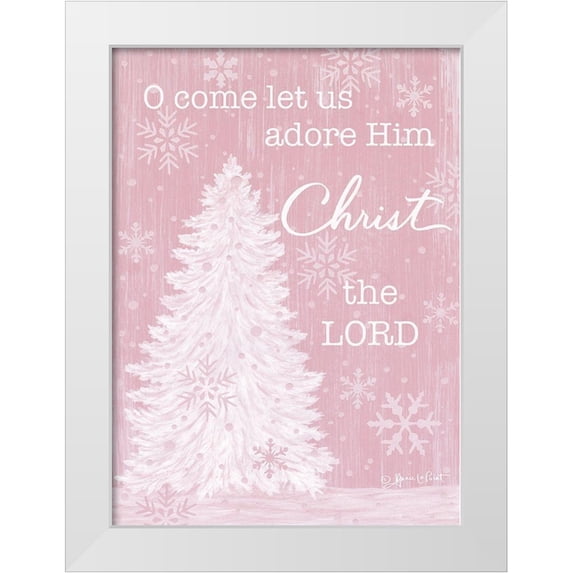 LaPoint, Annie 19x24 White Modern Wood Framed Museum Art Print Titled - Let Us Adore Him