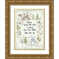 thumbnail image 1 of LaPoint, Annie 25x32 Gold Ornate Wood Framed with Double Matting Museum Art Print Titled - Jesus Loves Me - Woodland, 1 of 4